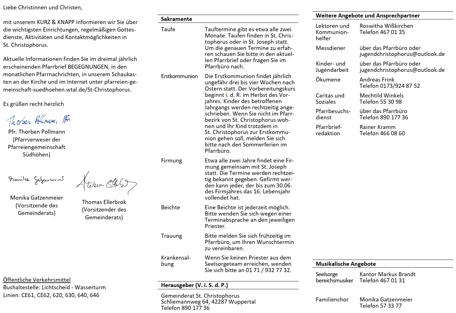 St. Christophorus - kurz & knapp