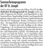 Sommerferienprogramm 2013