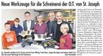 Neue Werkzeuge für die O.T. von St. Joseph