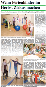 Wenn Ferienkinder im Herbst Zirkus machen